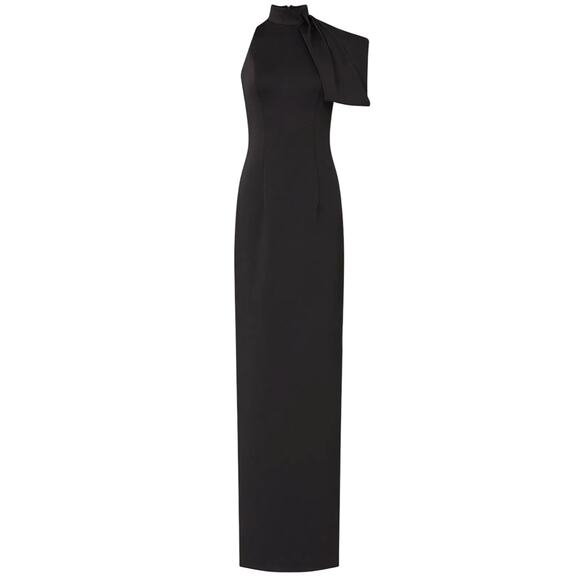 Black Halo EVE Halter Iggy Gown in Black, Size US 18 - Picture 1 of 8